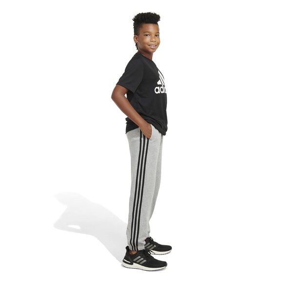 Adidas Boys' Big Elastic Waistband, French Terry 3-Stripe Jogger, Medium, NWT - Picture 5 of 5